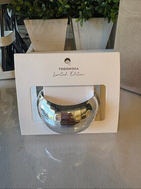 Silver Hammered Cuff Bracelet - Limited Edition